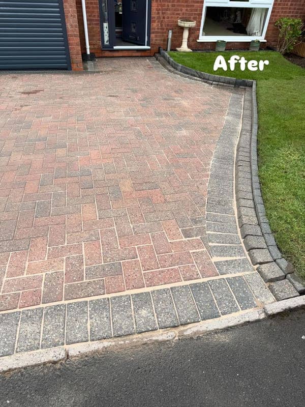 Block Paving Cleaned after cleaning