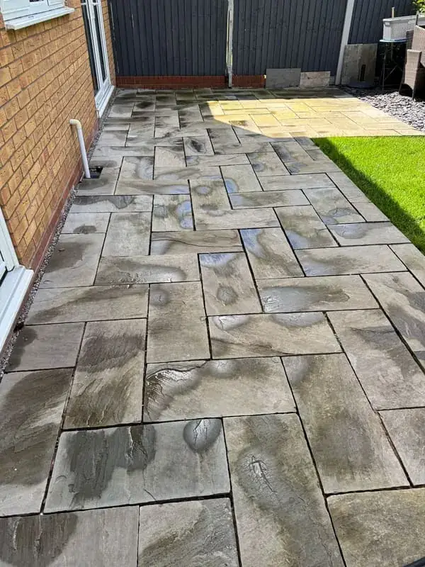 Patio transformation before cleaning